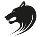 Tribal wild wolf. Tattoo style vector.
