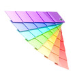 Rainbow palette plates isolated Rainbow palette plates isolated