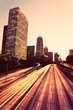 Urban City at Sunset