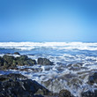 wild sea with white waves wild sea with white waves