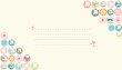 Simple pastel color spring card with hearts