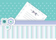 Template card with ribbons and place for text