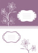 Simple lily silhouette monotone cards