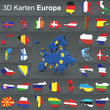 3d Karten Europa Sammlung