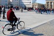 En bicicleta