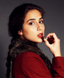 red lipstick