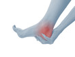 Acute pain in a woman ankle