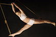 Young woman gymnast. Young woman gymnast.