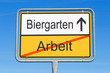 Arbeit und Biergarten