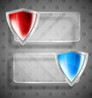 Set of banner with shields Set of banner with shields