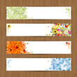 Four seasons - spring, summer, autumn, winter. Banners