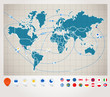 Infographics. World map with ship tracking Infographics. World map with ship tracking
