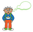 Young man with speech bubble