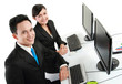 office worker working