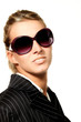 beautiful fashion woman wearing sunglasses