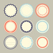 set of vintage labels