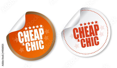 Vector: Cheap & Chic stickers Cheap & Chic stickers