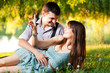 pretty young couple portrait pretty young couple portrait