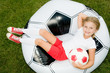 Football - portrait of young lovely footballer Football - portrait of young lovely footballer