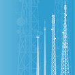Vettoriale: Telecommunications tower, radio or mobile phone base station vec Telecommunications tower, radio or mobile phone base station vec