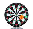 Darts with stickers depicting the life values isolated Darts with stickers depicting the life values isolated