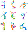 Abstract people icons and symbols Abstract people icons and symbols
