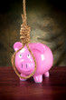 Photo: Piggybank and noose Piggybank and noose