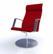 Illustration: Designer Chefsessel Rot Chrom 2 Designer Chefsessel Rot Chrom 2
