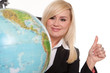 Woman planning her dream holiday
