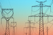 Power lines in the morning light