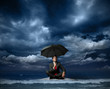Businessman on a raft Businessman on a raft
