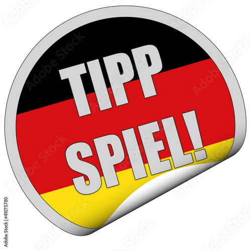 Illustration: Sticker srg rund curl untenTIPPSPIEL Sticker srg rund curl untenTIPPSPIEL