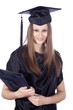 Junge Frau mit High School Abschluss Junge Frau mit High School Abschluss