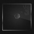 Hand on the glass