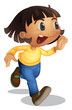 Cute kid running