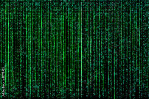 Illustration: Green digital matrix abstract background Green digital matrix abstract background