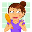 girl with a pimple
