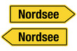 2 Pfeilschilder gelb NORDSEE