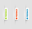 Vector white feedback Labels / Tags on the (web) page
