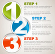 One two three - vector progress background with numbers