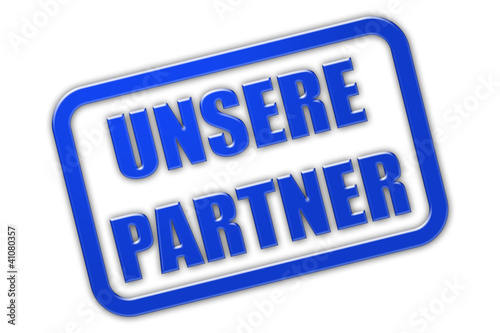 Illustration: Stempe blau glas UNSERE PARTNER Stempe blau glas UNSERE PARTNER