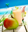 Creamy mango and yoghurt smoothie