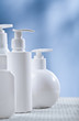 white sckincare bottles