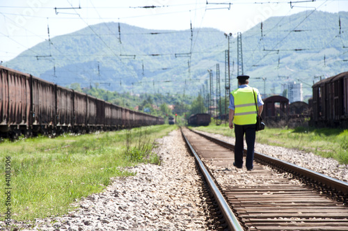 Photo: Man on the rails Man on the rails
