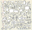 Notebook Doodle Speech Bubble Design Elements Set Notebook Doodle Speech Bubble Design Elements Set