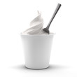 Yogurt isolated on white background