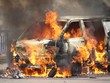 burning van