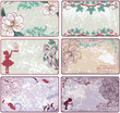 Set of backgrounds with feathers Set of backgrounds with feathers