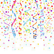 7 Streamers & Confetti Different Colors Mix