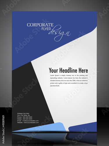 Illustration: Professional Corporate Flyer Design Presentation. editabl Professional Corporate Flyer Design Presentation. editabl